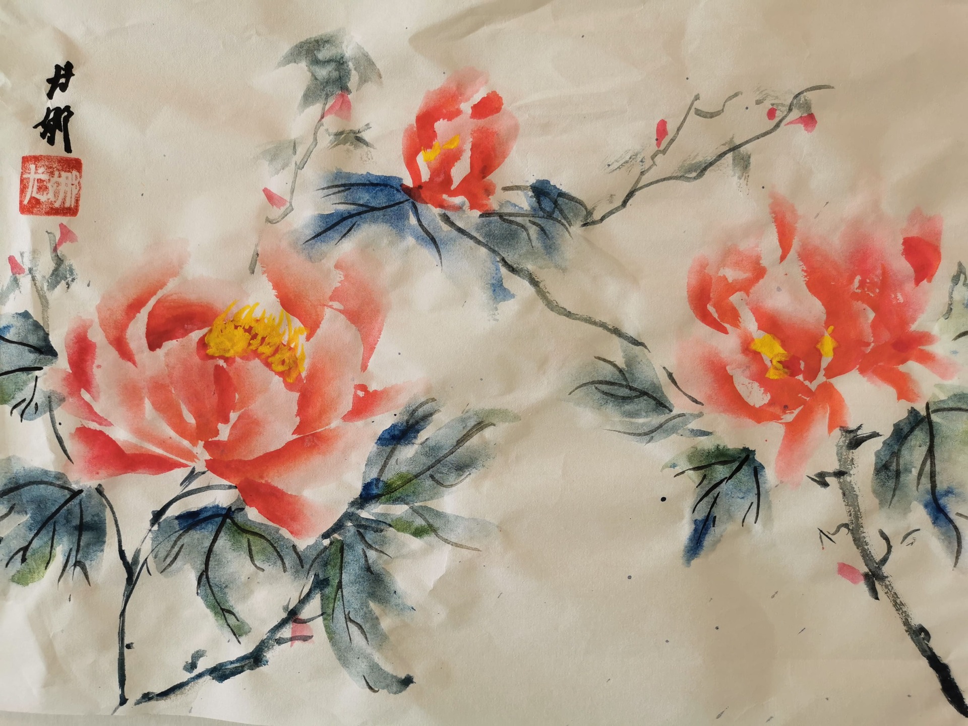 图七 伟西学生的写意画作品一