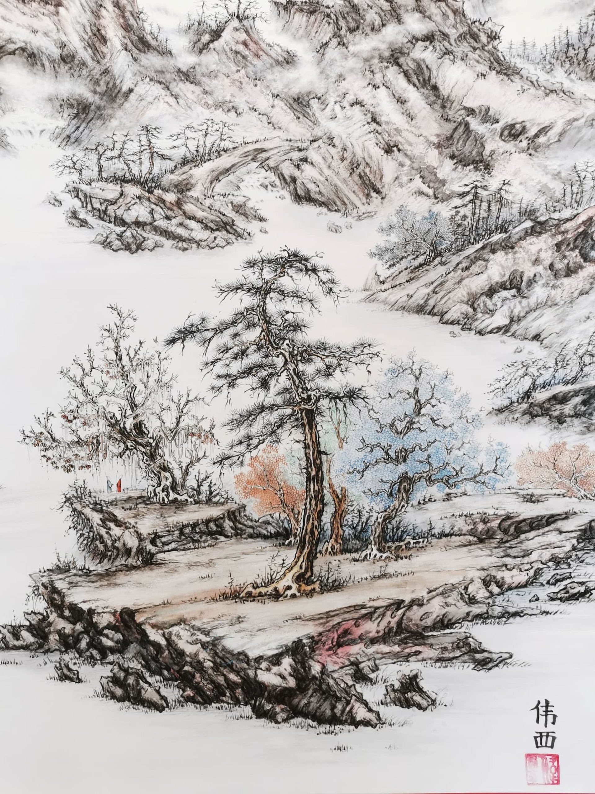 图五 伟西的山水画作品二