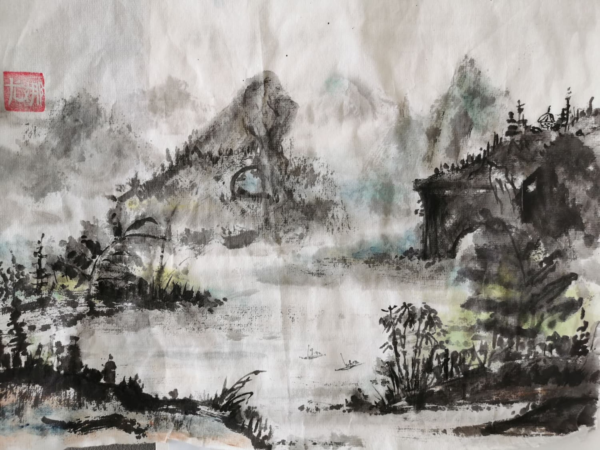 图八 伟西学生的写意画作品二