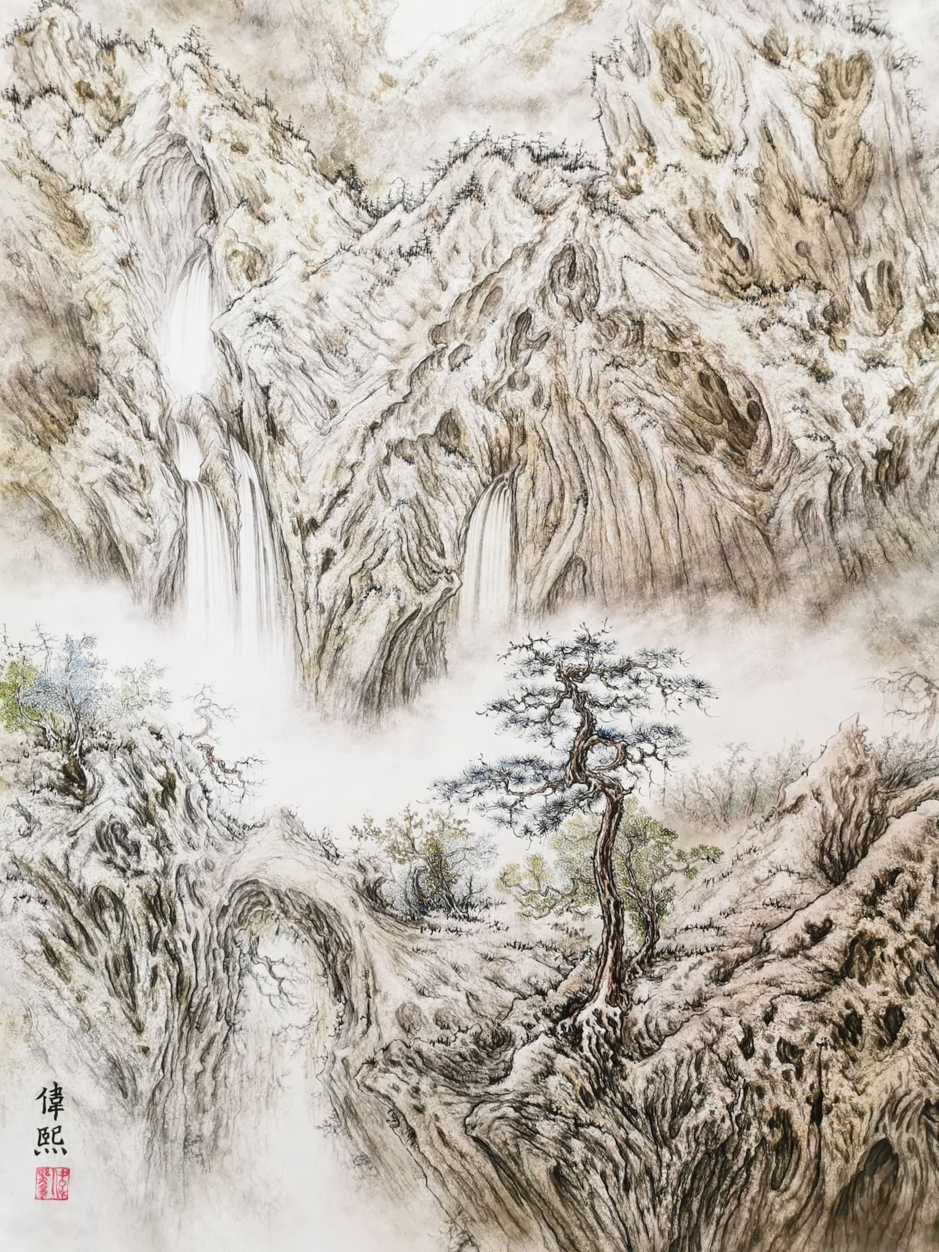 图六 伟西的山水画作品三