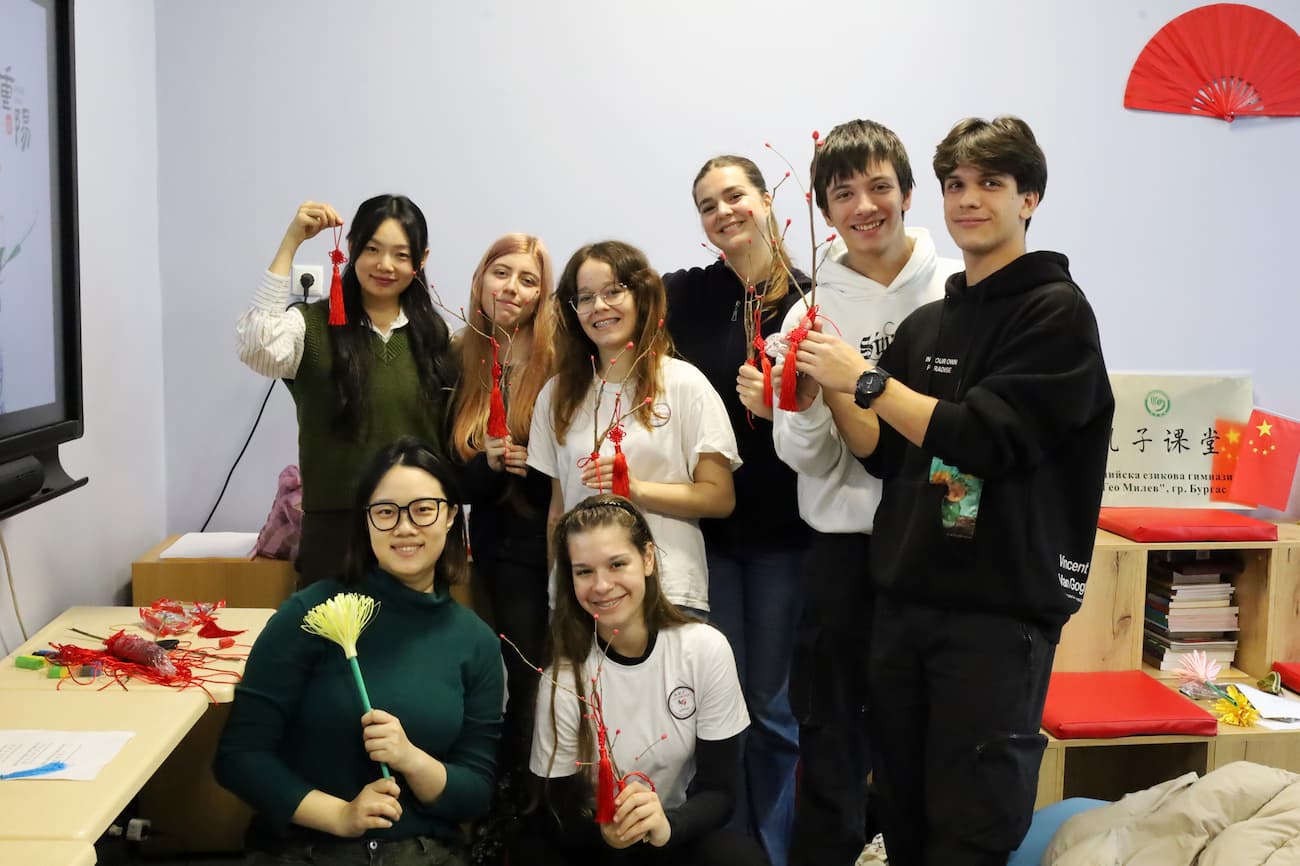 Photo 3 Students displaying handmade crafts