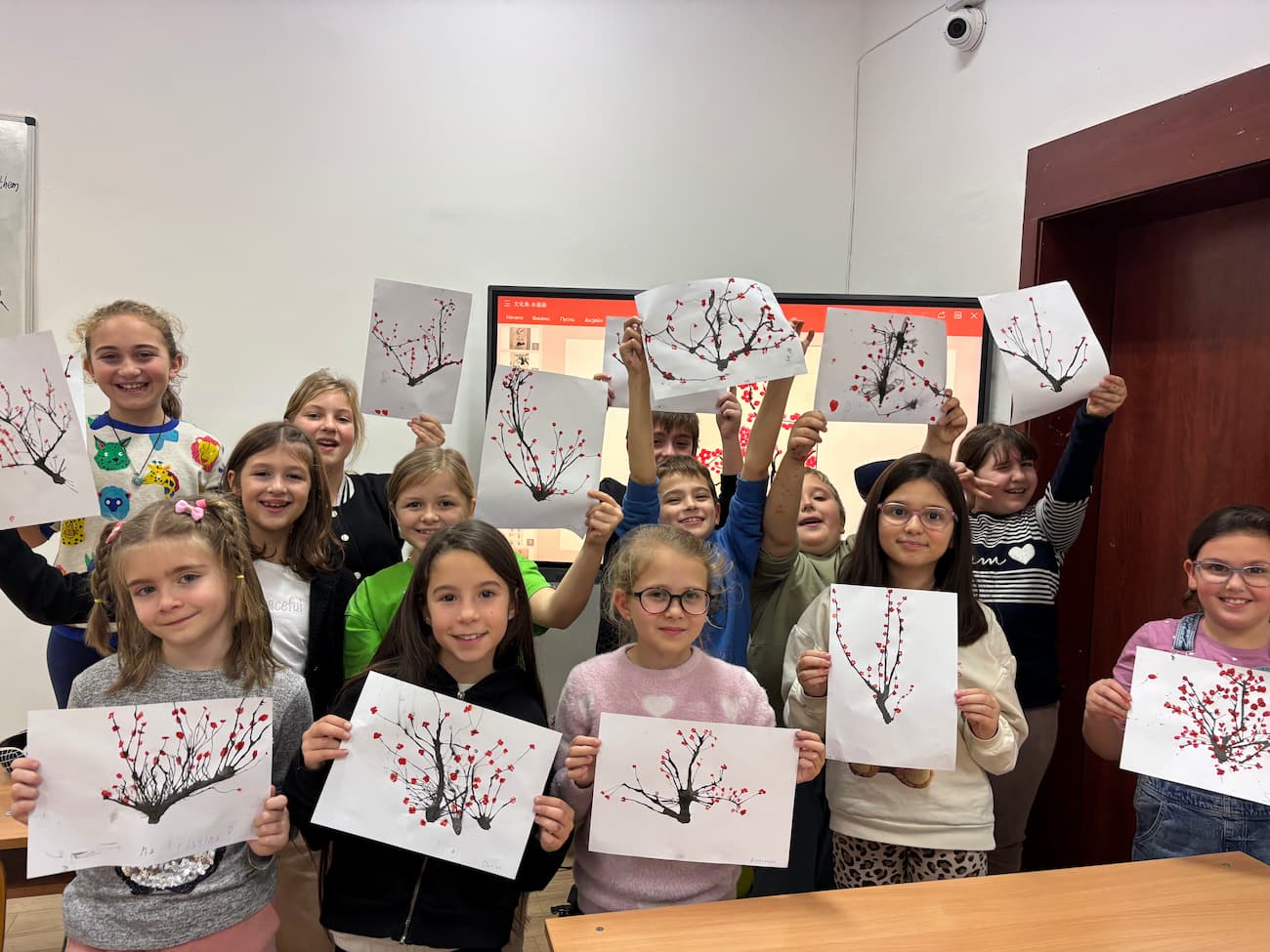 Photo 2 Students displaying their works