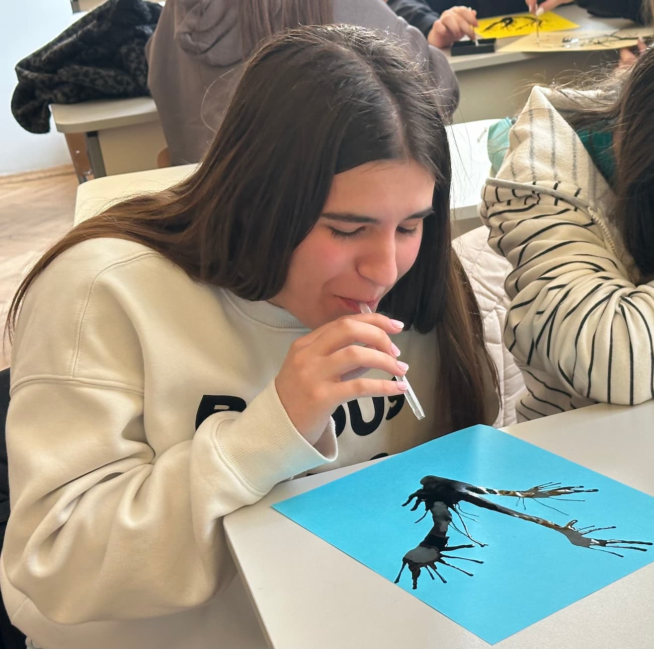 Photo 1 Painting by ink-blowing